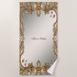 Gold Verzierte Frame Beach Handtücher