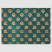 Gold Verzierte Friedenssicherungen im Grünen Dekou Seidenpapier (Vorderseite)