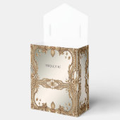 Gold Verzierte Gevor Box Geschenkschachtel (Geöffnet)