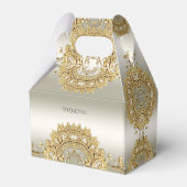 Gold Verzierte Gevor Box Geschenkschachtel (Rückseite)