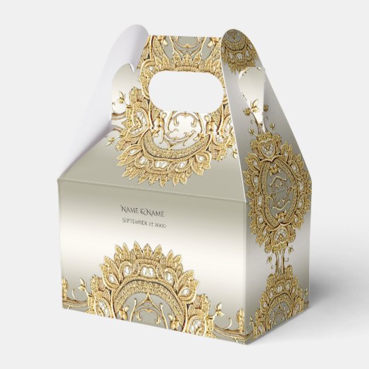 Gold Verzierte Gevor Box Geschenkschachtel (Vorderseite)