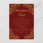 Gold Verzierte Hochzeitsfonds Begleitkarte (Vorderseite)