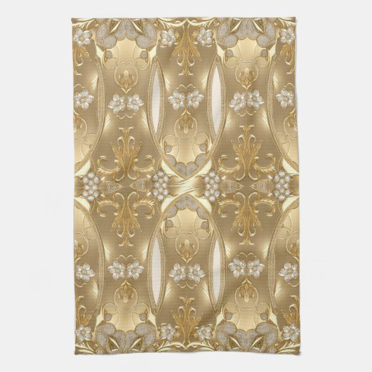 Gold Verzierte Küchentücher (Vertikal)