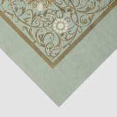 Gold Verzierte Lilie Filigree Decoupage Französisc Seidenpapier (Detail)