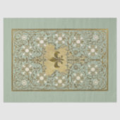 Gold Verzierte Lilie Filigree Decoupage Französisc Seidenpapier (Vorderseite)