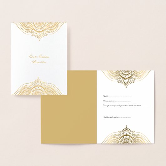 Gold verzierte Mandala-Folie Folienkarte (Anzeige)