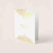 Gold verzierte Mandala Folienkarte (Vorderseite)