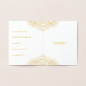 Gold verzierte Mandala Folienkarte (Innenseite)