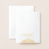 Gold verzierte Mandala Folienkarte (Rückseite mit Umschlag)