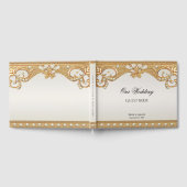 Gold Verzierte Perlen Gästebuch (Voll)