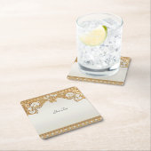 Gold Verzierte Perlen Papier Untersetzer (Vor Ort)