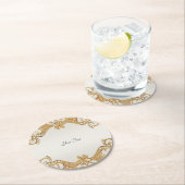 Gold Verzierte Perlen Papier Untersetzer (Vor Ort)