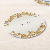 Gold Verzierte Perlen Papier Untersetzer (Angewinkelt)