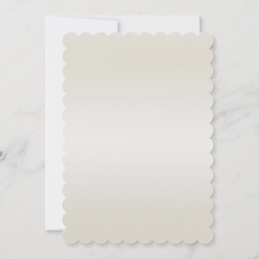 Gold Verzierte Perlen Probe Abendessen Einladung (Rückseite)