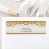 Gold Verzierte Perlen Rücksendeadresse (Insitu)