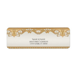 Gold Verzierte Perlen Rücksendeadresse