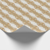 Gold Verzierte Perlen Umschlagpapier Geschenkpapier (Ecke)