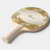Gold Verzierte Pingpong Paddle Tischtennis Schläger (Vorderseite)