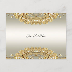 Gold Verzierte Postkarte