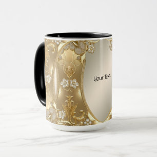 Gold Verzierte Tasse