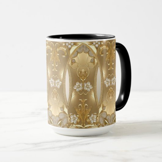 Gold Verzierte Tasse (VorderseiteRechts)