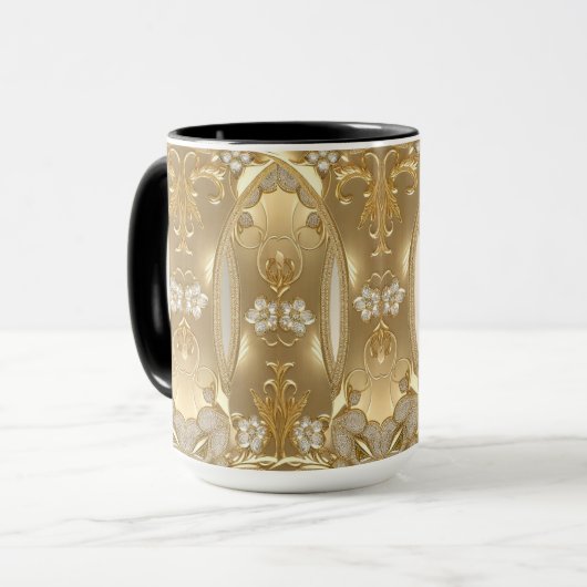 Gold Verzierte Tasse (Vorderseite Links)