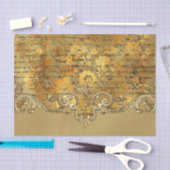 Gold Verzierte Vintage Dekoupage Seidenpapier (Handwerk)