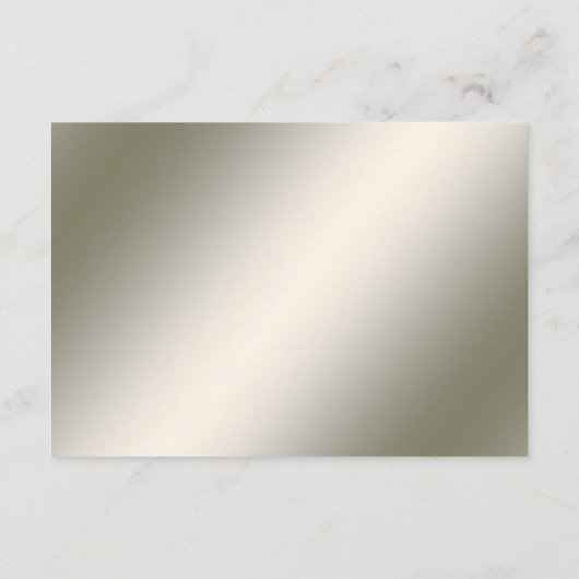 Gold Verzierte, weiße Blütendetails - Umschließung Begleitkarte (Rückseite)