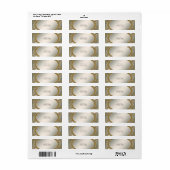 Gold Verzierte weiße Flora Rücksendeadresse (Vorne)