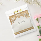 Gold Verzierte Weiße Perlen Fingerhut Geschenktütchen (Versiegelt)