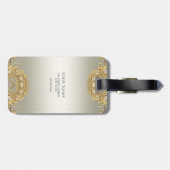 Gold Verzierter Gepäckträger Gepäckanhänger (Rückseite horizontal)