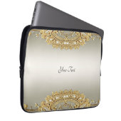 Gold Verzierter Notebookschlauch Laptopschutzhülle (Vorne Rechts)