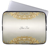 Gold Verzierter Notebookschlauch Laptopschutzhülle (Vorderseite)
