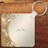 Gold Verzierter Schlüsselanhänger (Rückseite)