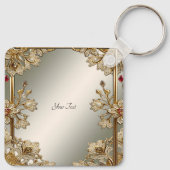 Gold Verzierter Schlüsselanhänger (Rückseite)