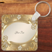 Gold Verzierter Schlüsselanhänger (Rückseite)