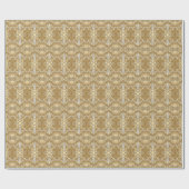 Gold Verziertes Blumenpapier Geschenkpapier (Flach)
