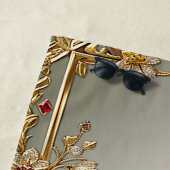 Gold Verziertes Blumenstrauß Strandtuch (Beispiel)