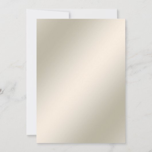 Gold Verziertes Brautparty Einladung (Rückseite)