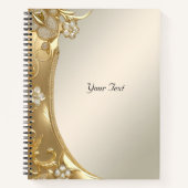 Gold Verziertes Floral-Notebook Notizblock (Vorderseite)