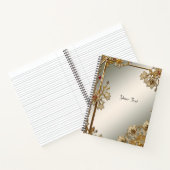 Gold Verziertes Floral-Notebook Notizblock (Innenseite)