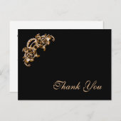 GOLD Verziertes Foto Vielen Dank für Ihre Kartenvo Postkarte (Vorne/Hinten)
