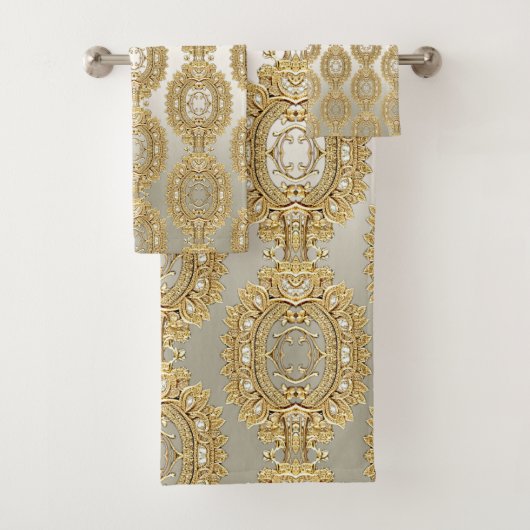 Gold Verziertes Handtuch Set (Insitu)