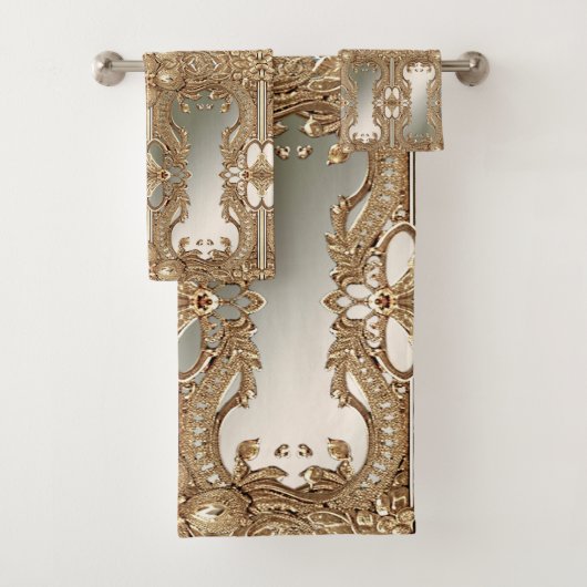 Gold Verziertes Handtuch Set (Insitu)