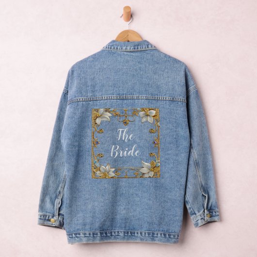 Gold Verzierung Rahmen Hochzeit Denim Jacket Jeansjacke (Hangar)
