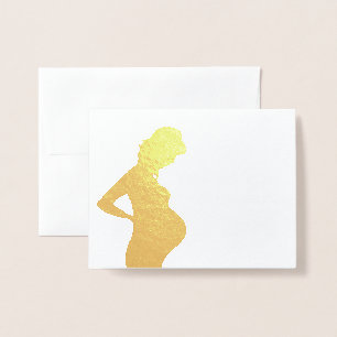 Gold Vielen Dank, Frau Elegant Baby Bump Folienkarte