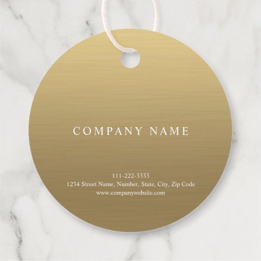 Gold Vielen Dank Geschenkanhänger (Rückseite)