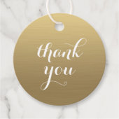 Gold Vielen Dank Geschenkanhänger (Vorderseite)