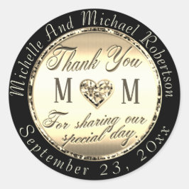 Gold Vielen Dank! Klassischer Rundaufkleber Runder Aufkleber