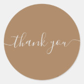 Gold Vielen Dank Runder Aufkleber (Vorderseite)